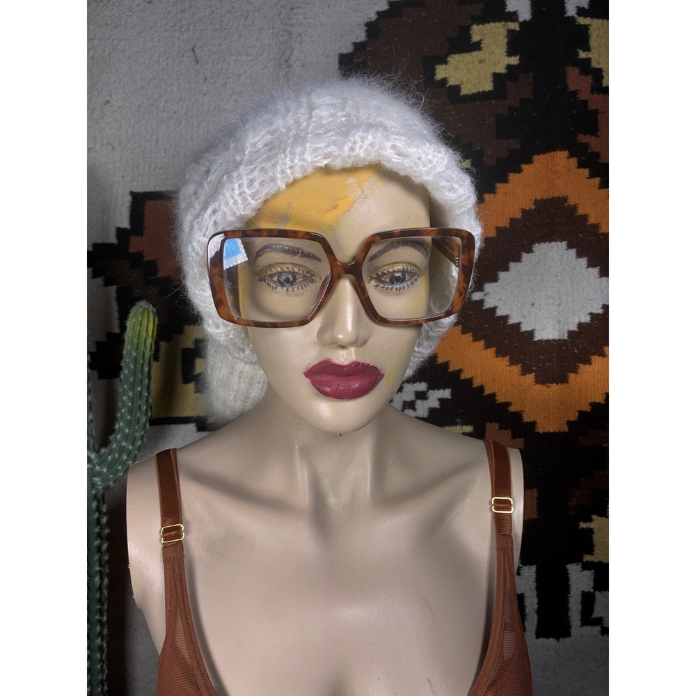 Handmade Slouchy Beanie Women OS White Excellent Fuzzy Mohair Knit Hat